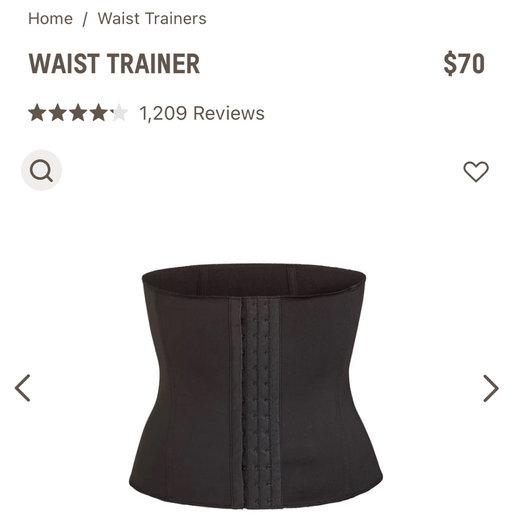 SKIMS Black Waist Trainer